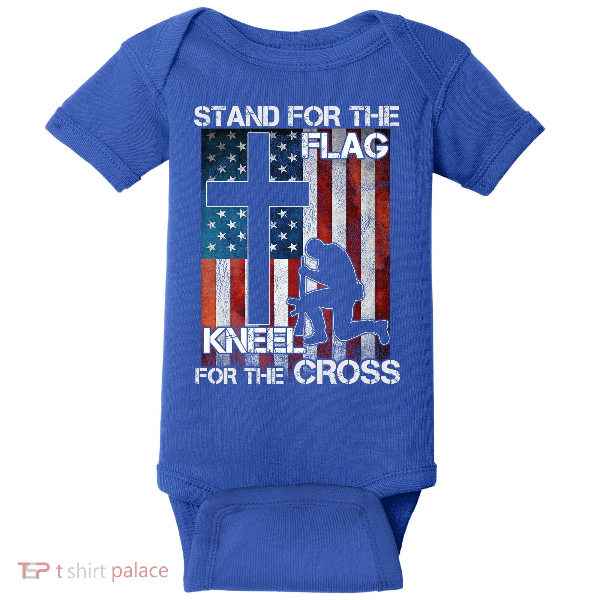 I Stand For The Flag And Kneel For The Cross Meaningful Gift Baby Bodysuit