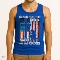 I Stand For The Flag And Kneel For The Cross Meaningful Gift Tank Top thumb 3