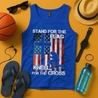 I Stand For The Flag And Kneel For The Cross Meaningful Gift Tank Top thumb 4