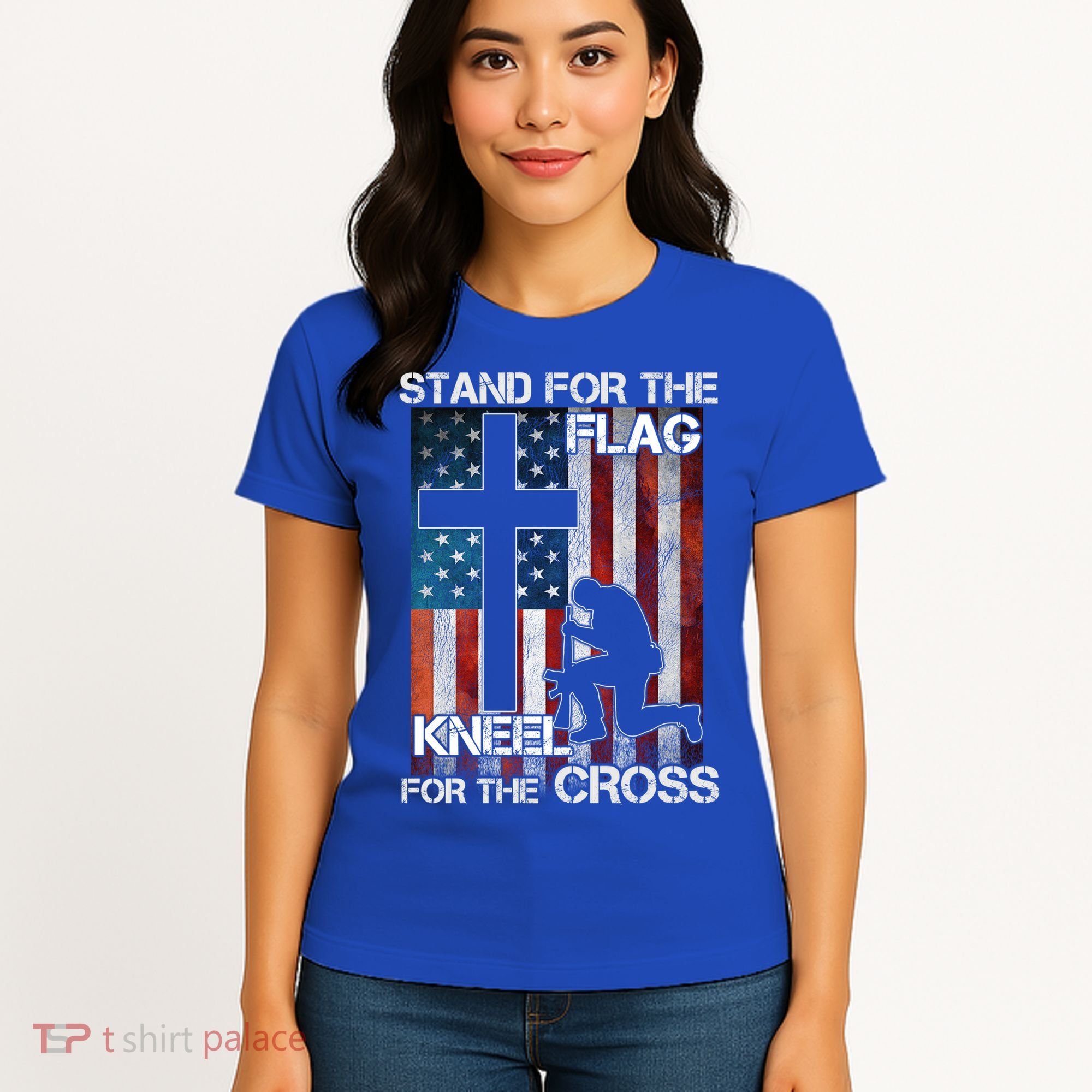 I Stand For The Flag And Kneel For The Cross Meaningful Gift Women's T-Shirt