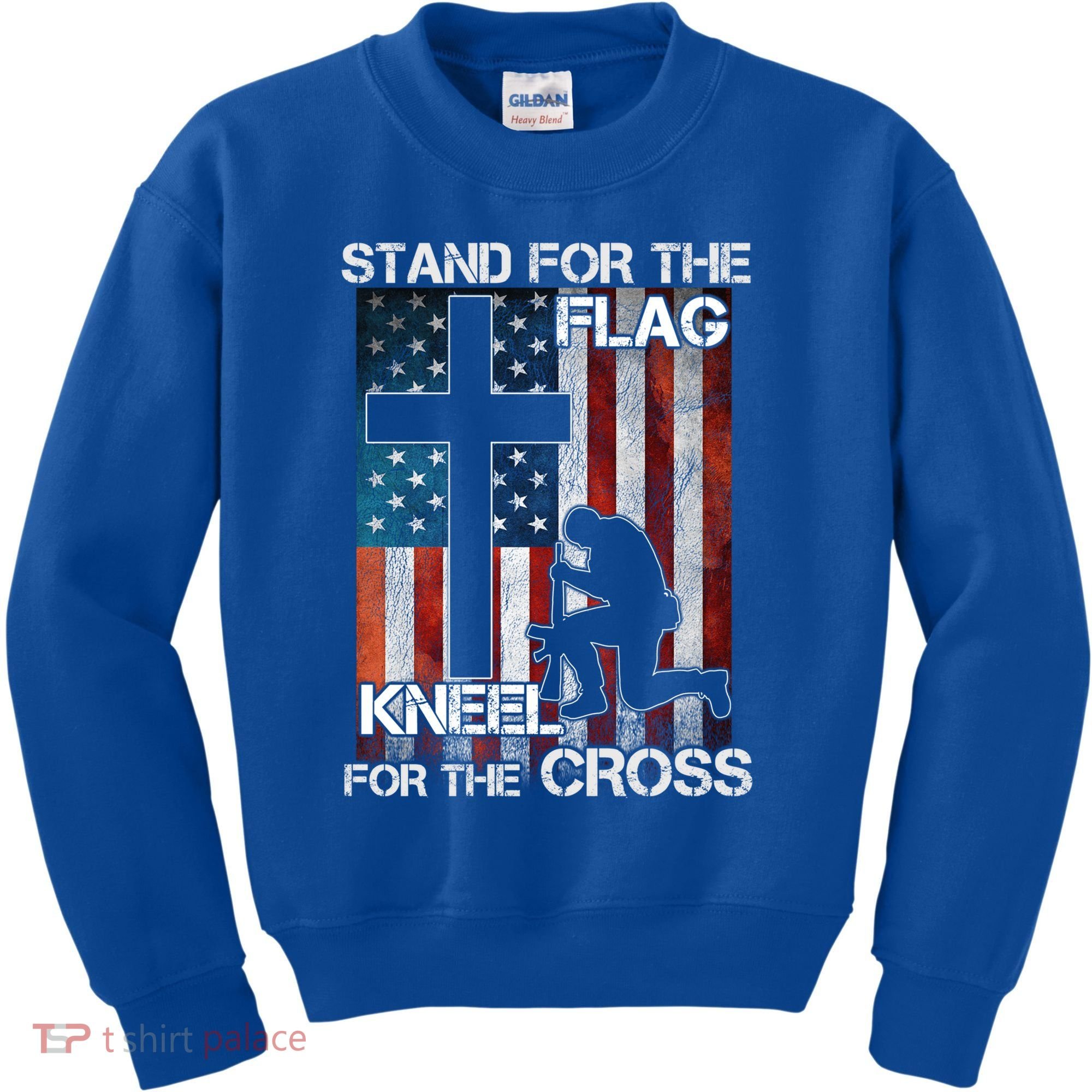 I Stand For The Flag And Kneel For The Cross Meaningful Gift Kids Sweatshirt