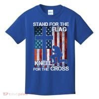 I Stand For The Flag And Kneel For The Cross Meaningful Gift Kids T-Shirt thumb 0
