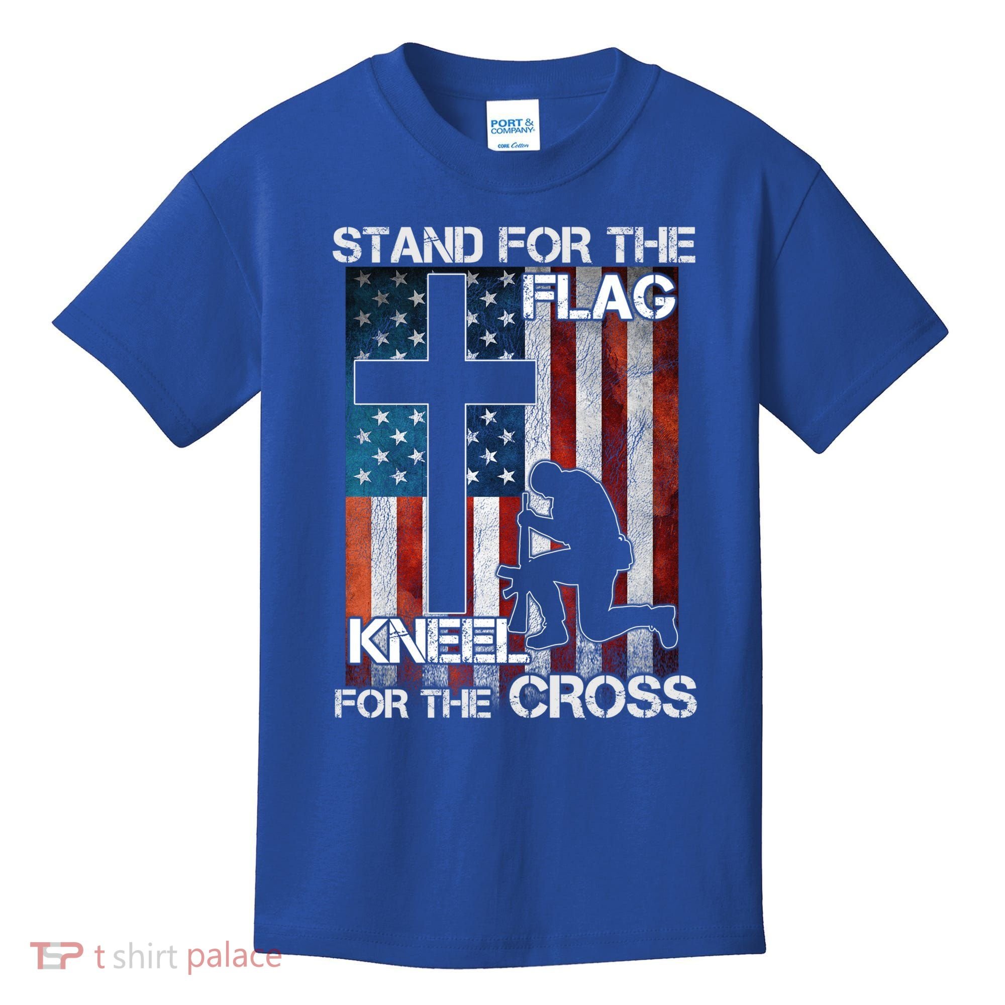 I Stand For The Flag And Kneel For The Cross Meaningful Gift Kids T-Shirt