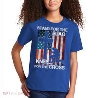 I Stand For The Flag And Kneel For The Cross Meaningful Gift Kids T-Shirt thumb 2