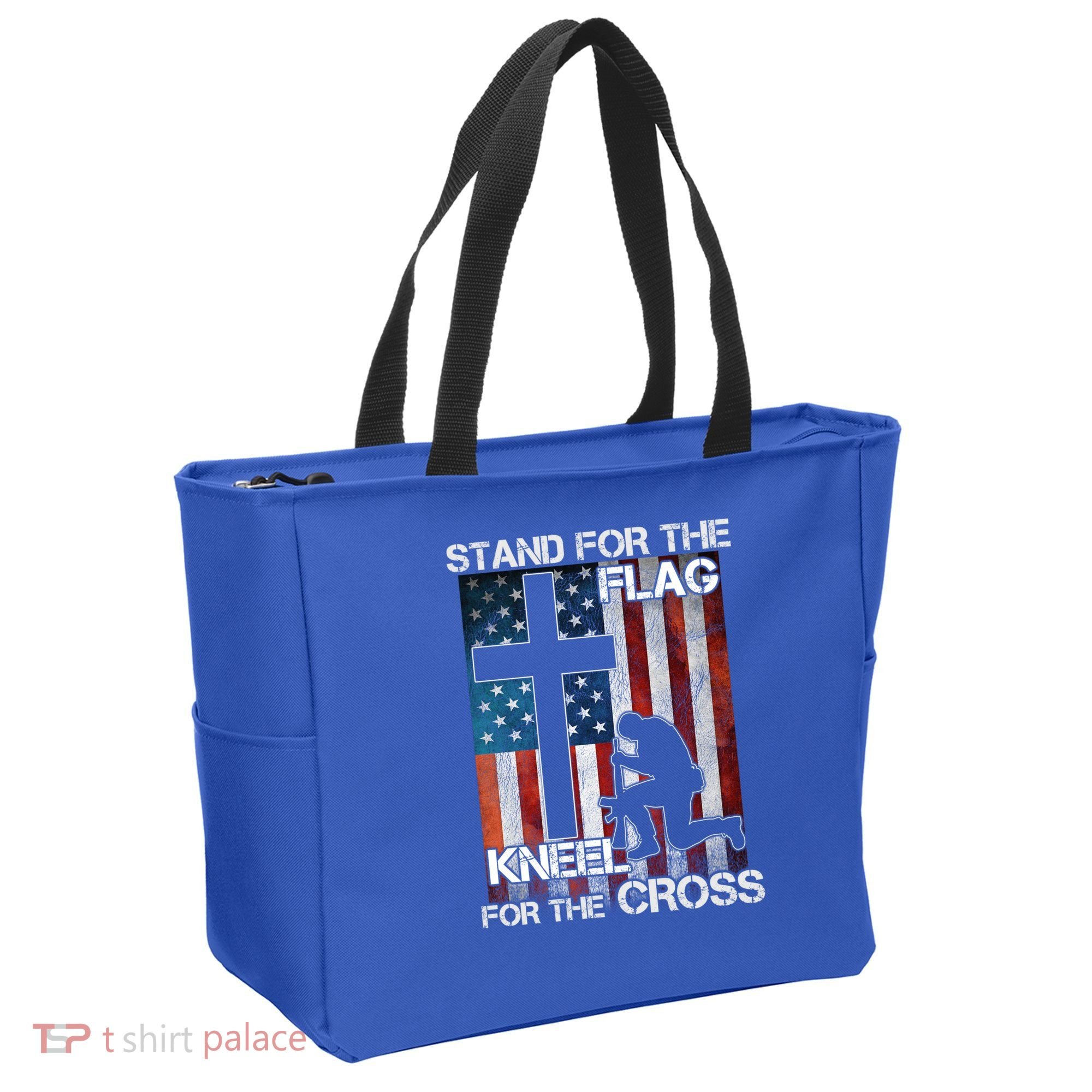 I Stand For The Flag And Kneel For The Cross Meaningful Gift Tote Bag