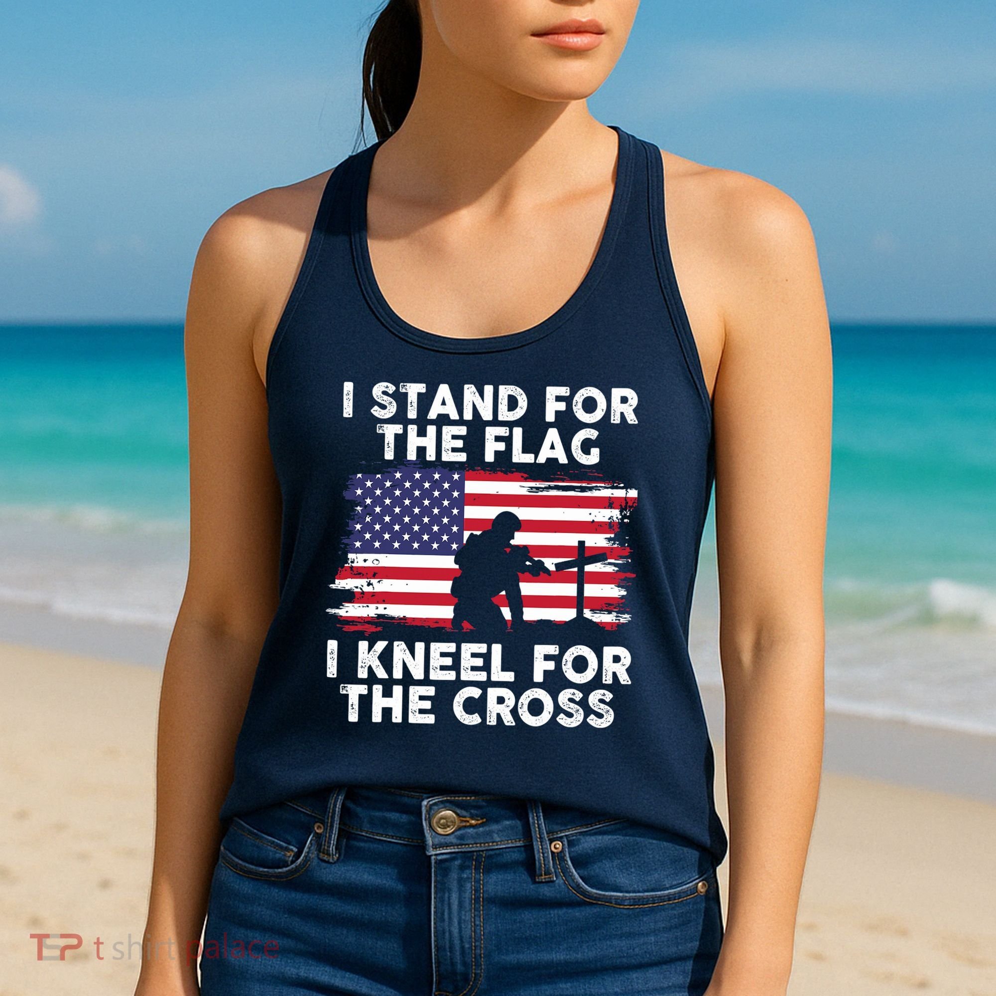 I Stand For The Flag Memorial Day For 4th Of July Women's Tank Top