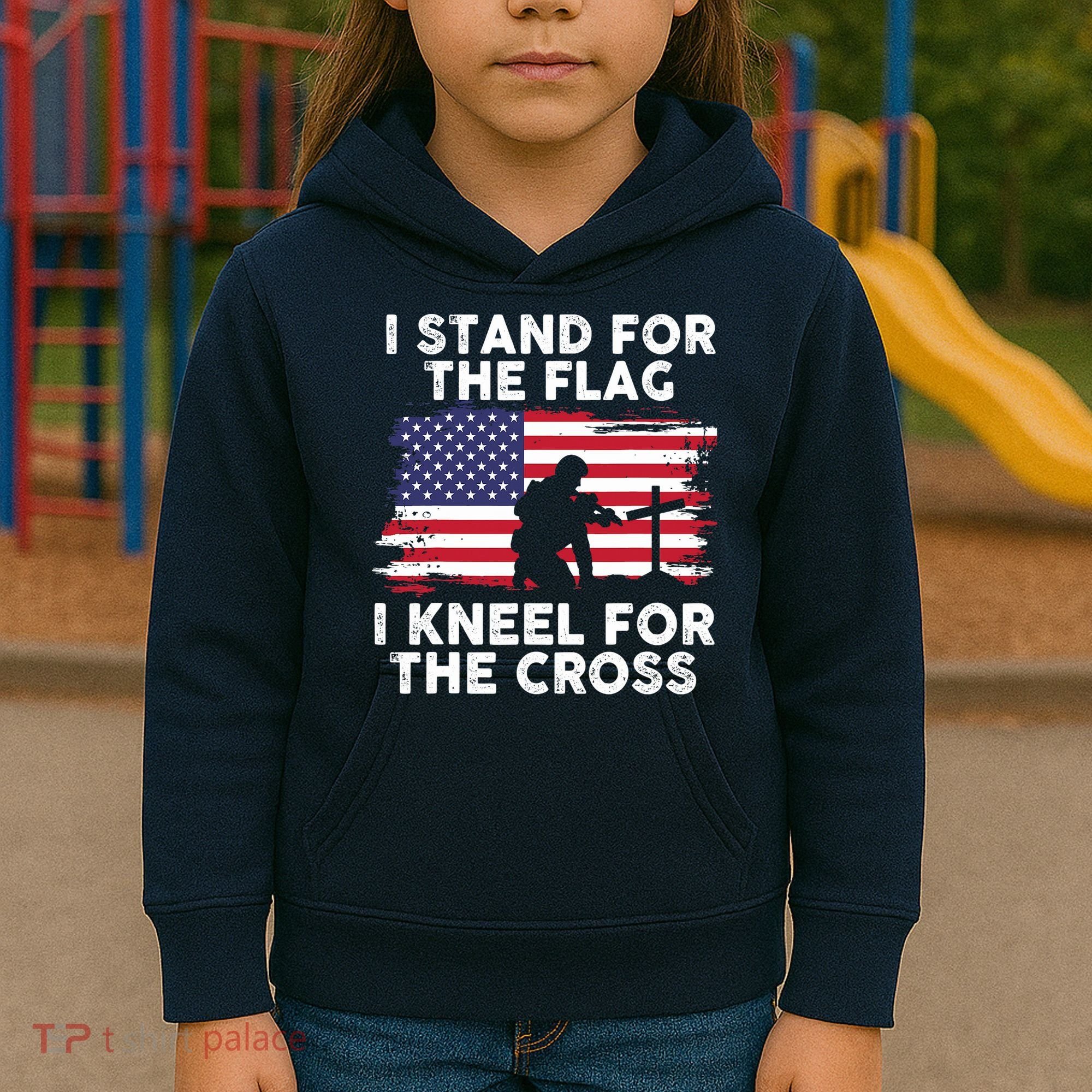 I Stand For The Flag Memorial Day For 4th Of July Kids Hoodie