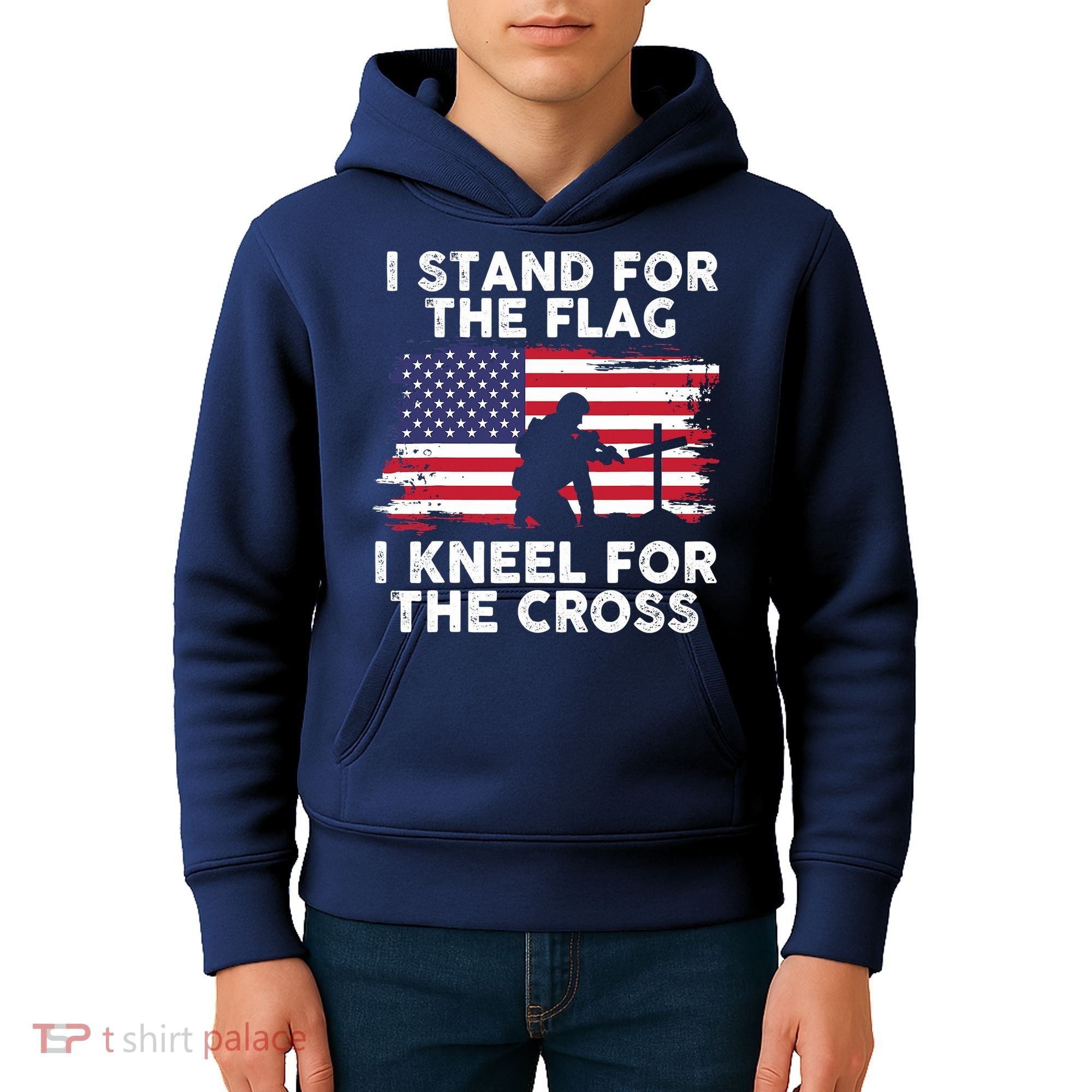 I Stand For The Flag Memorial Day For 4th Of July Kids Hoodie