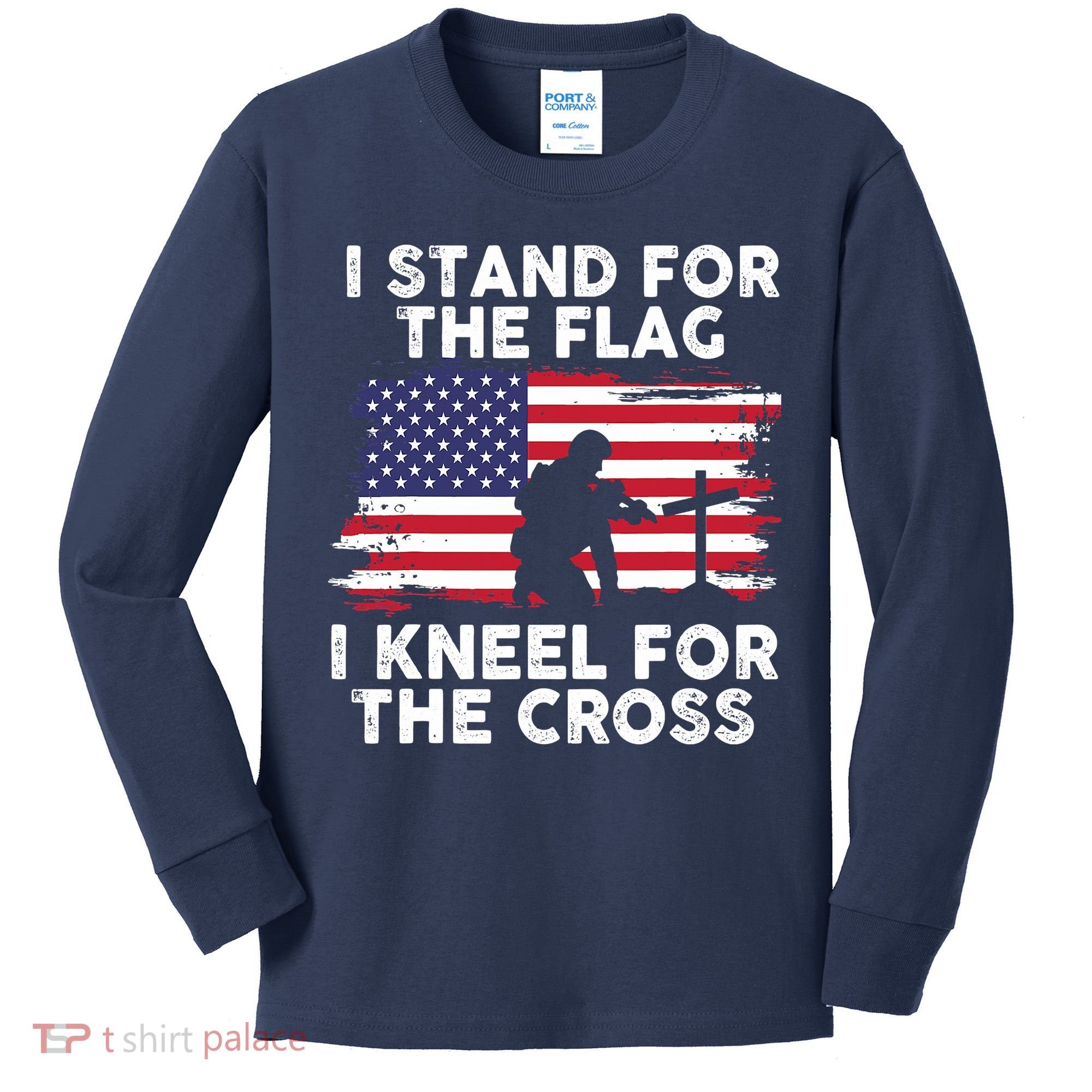 I Stand For The Flag Memorial Day For 4th Of July Kids Long Sleeve Shirt