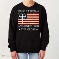 I Stand For The Flag And Kneel For The Cross Gift Women's Sweatshirt thumb 0