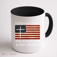I Stand For The Flag And Kneel For The Cross Gift Coffee Mug thumb 1