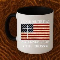 I Stand For The Flag And Kneel For The Cross Gift Coffee Mug thumb 2