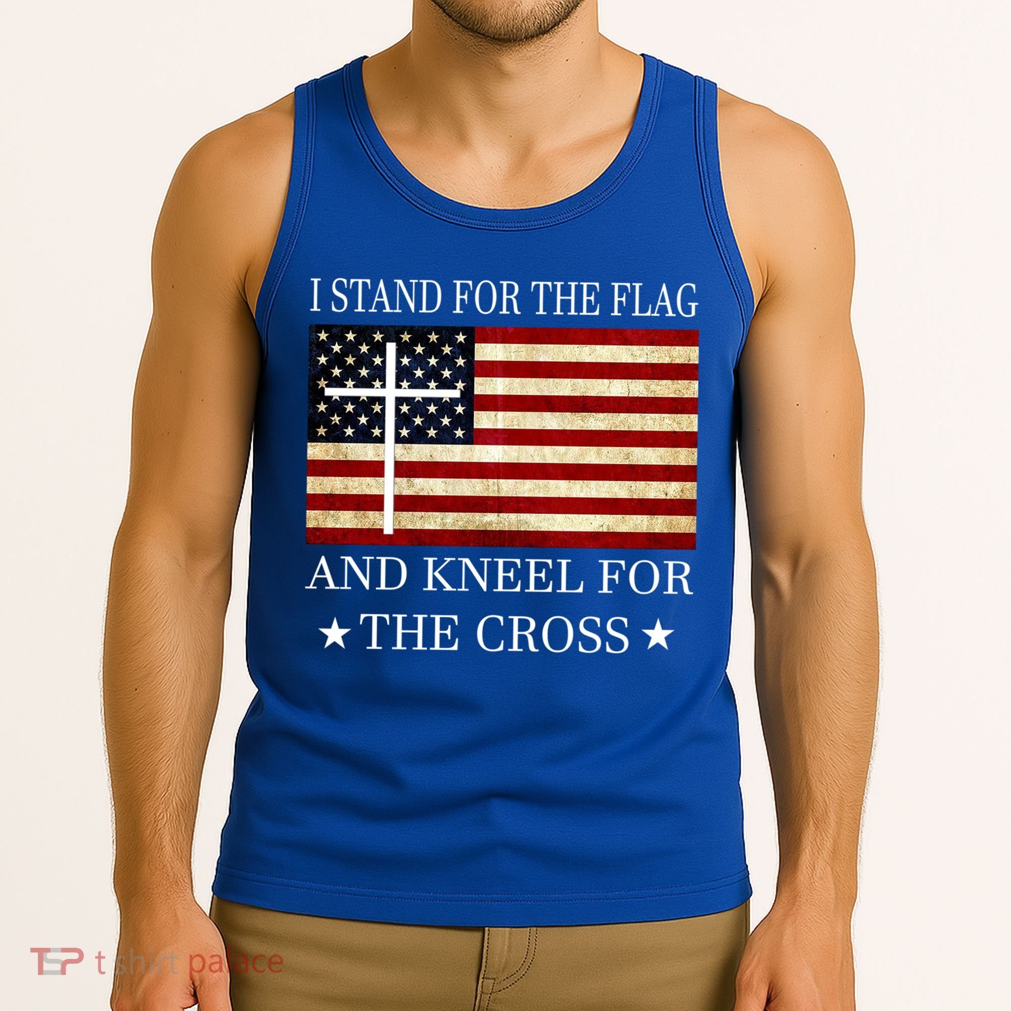 I Stand For The Flag And Kneel For The Cross Gift Tank Top
