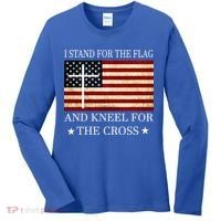 I Stand For The Flag And Kneel For The Cross Gift Women's Long Sleeve Shirt thumb 0