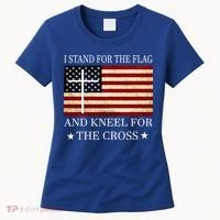 I Stand For The Flag And Kneel For The Cross Gift Women's T-Shirt thumb 0