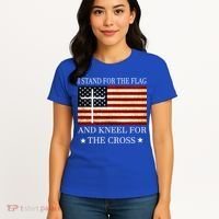 I Stand For The Flag And Kneel For The Cross Gift Women's T-Shirt thumb 4