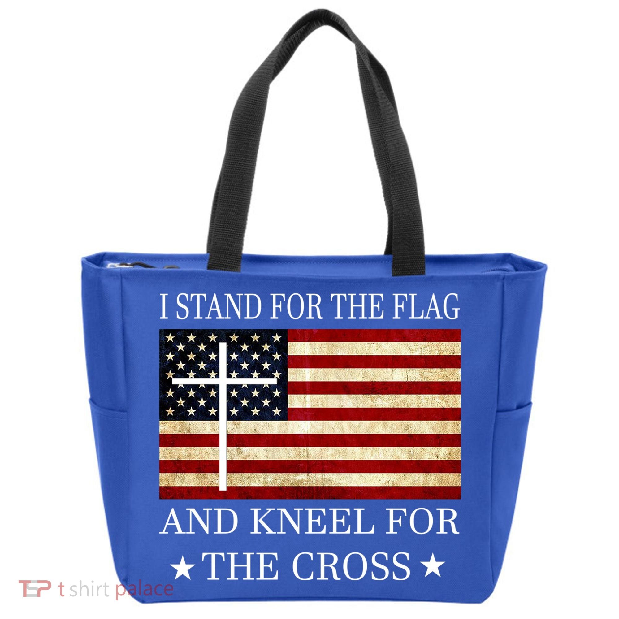 I Stand For The Flag And Kneel For The Cross Gift Tote Bag