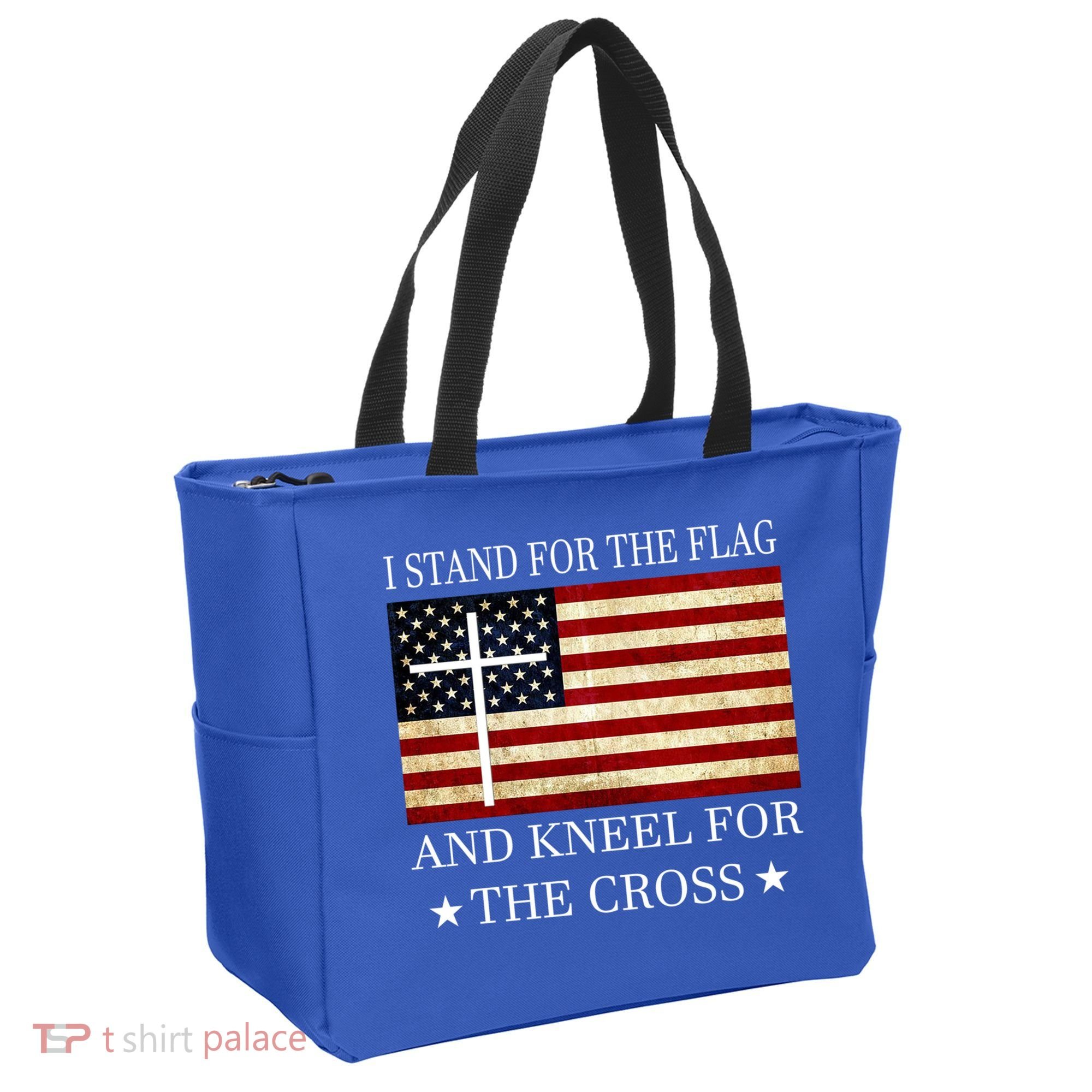 I Stand For The Flag And Kneel For The Cross Gift Tote Bag