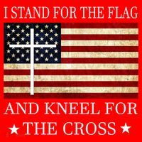 I Stand For The Flag And Kneel For The Cross Gift Santa Hat thumb 1