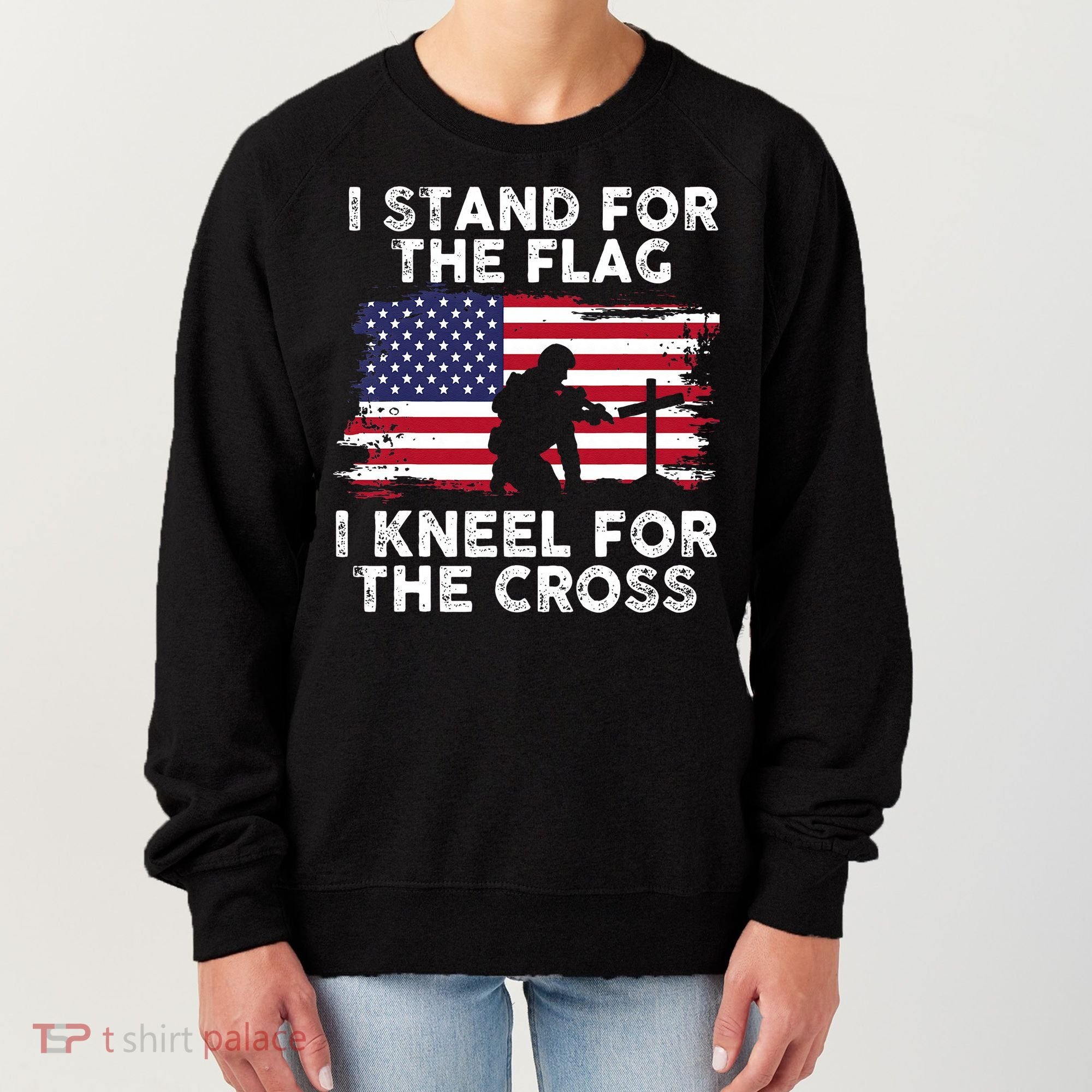 I Stand For The Flag Memorial Day Never Forget Veteran Women's Sweatshirt
