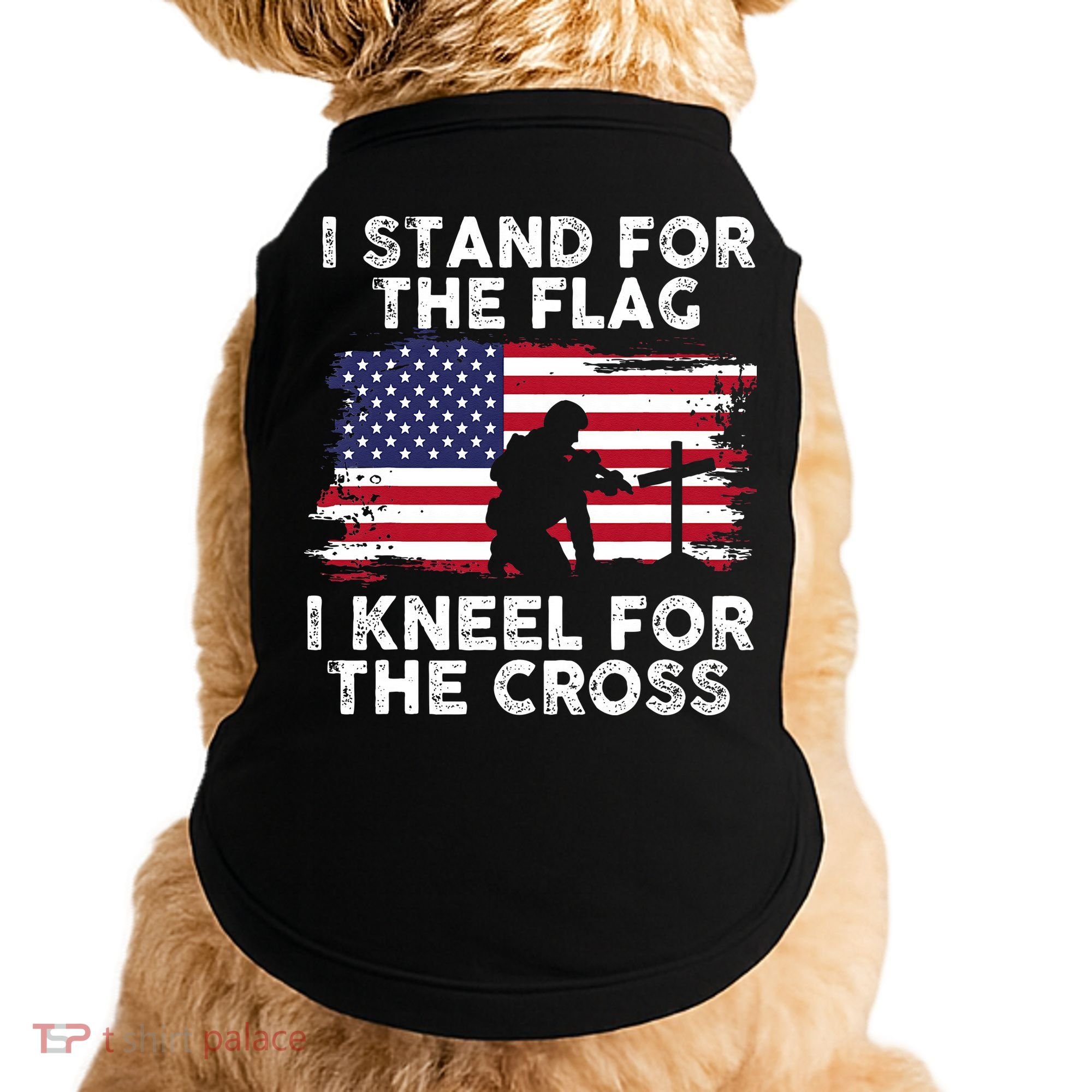 I Stand For The Flag Memorial Day Never Forget Veteran Doggie Tank