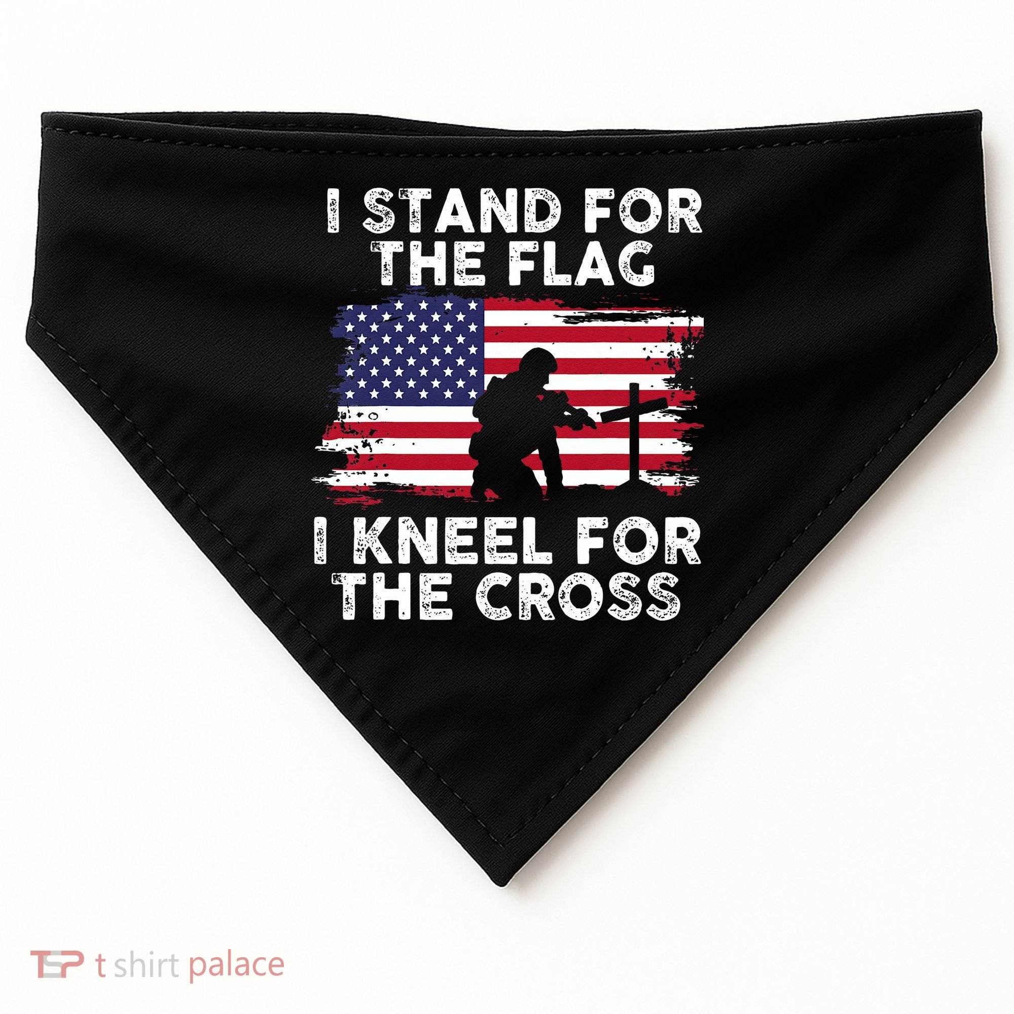 I Stand For The Flag Memorial Day Never Forget Veteran USA-Made Doggie Bandana