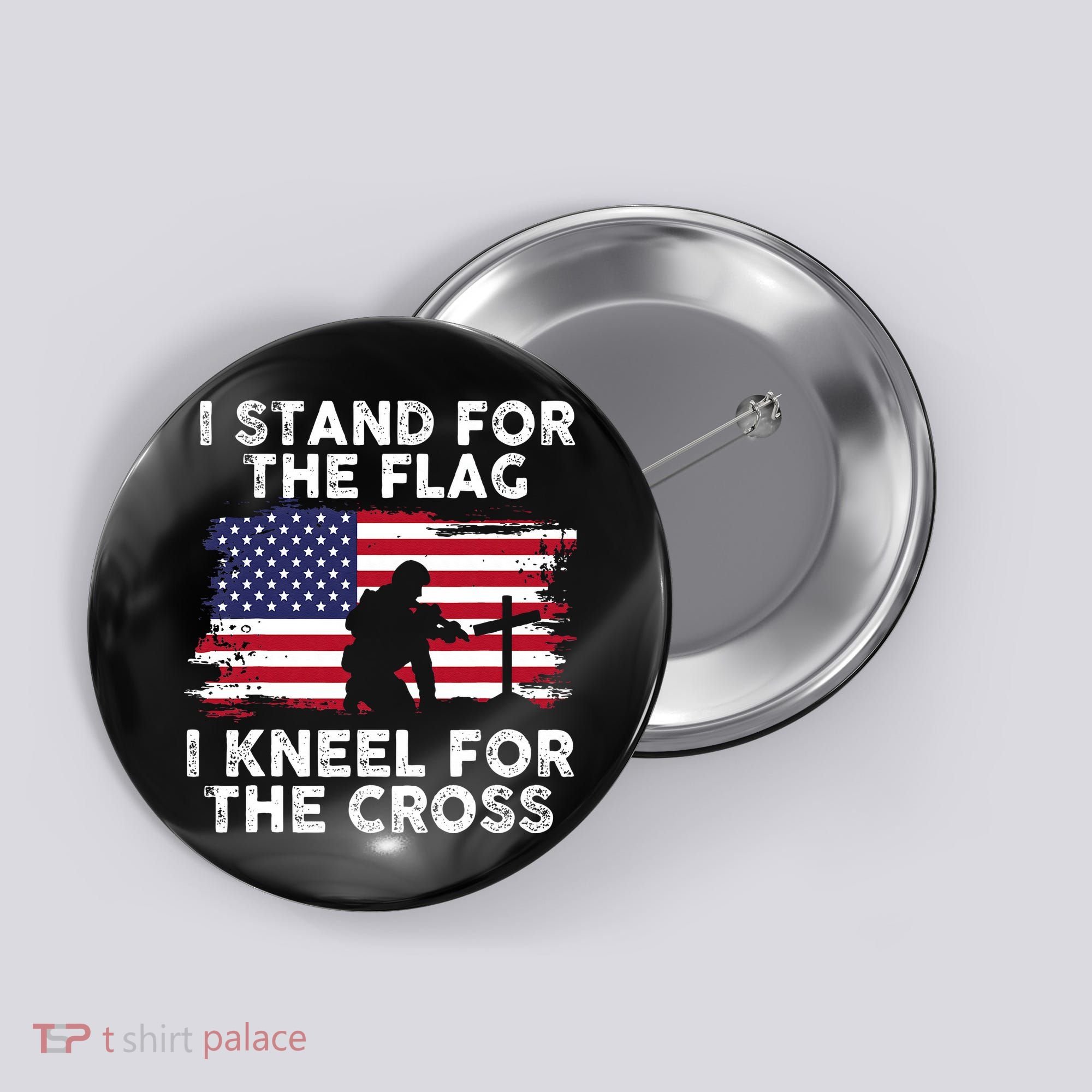 I Stand For The Flag Memorial Day Never Forget Veteran Button