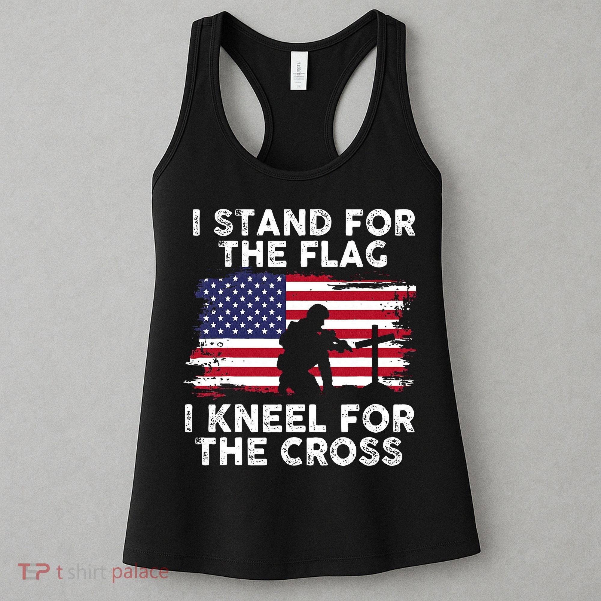 I Stand For The Flag Memorial Day Never Forget Veteran Women's Tank Top