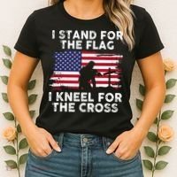 I Stand For The Flag Memorial Day Never Forget Veteran Women's T-Shirt thumb 2