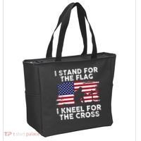 I Stand For The Flag Memorial Day Never Forget Veteran Tote Bag thumb 2