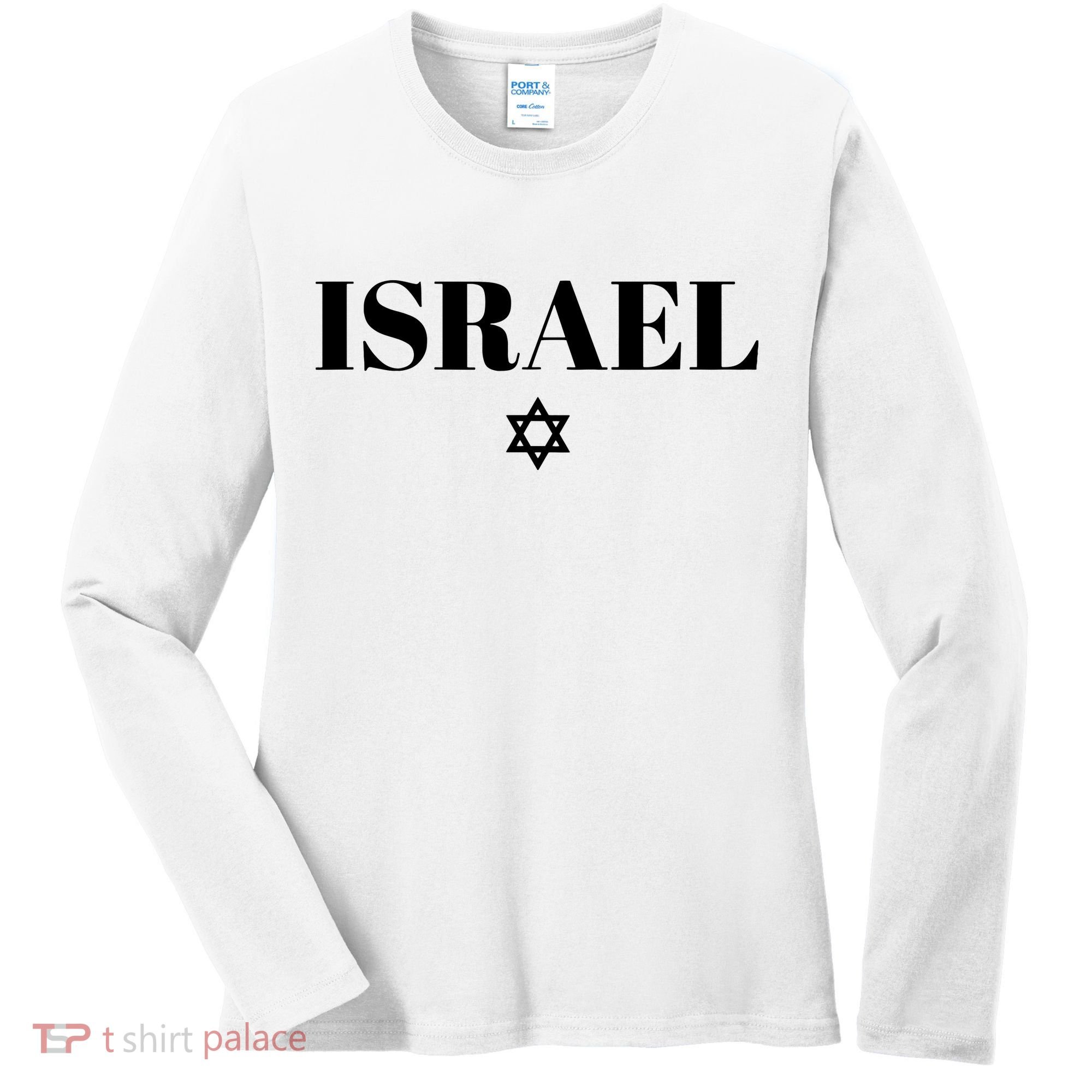 Israel Star Flag Blue Israel Women's Long Sleeve Shirt