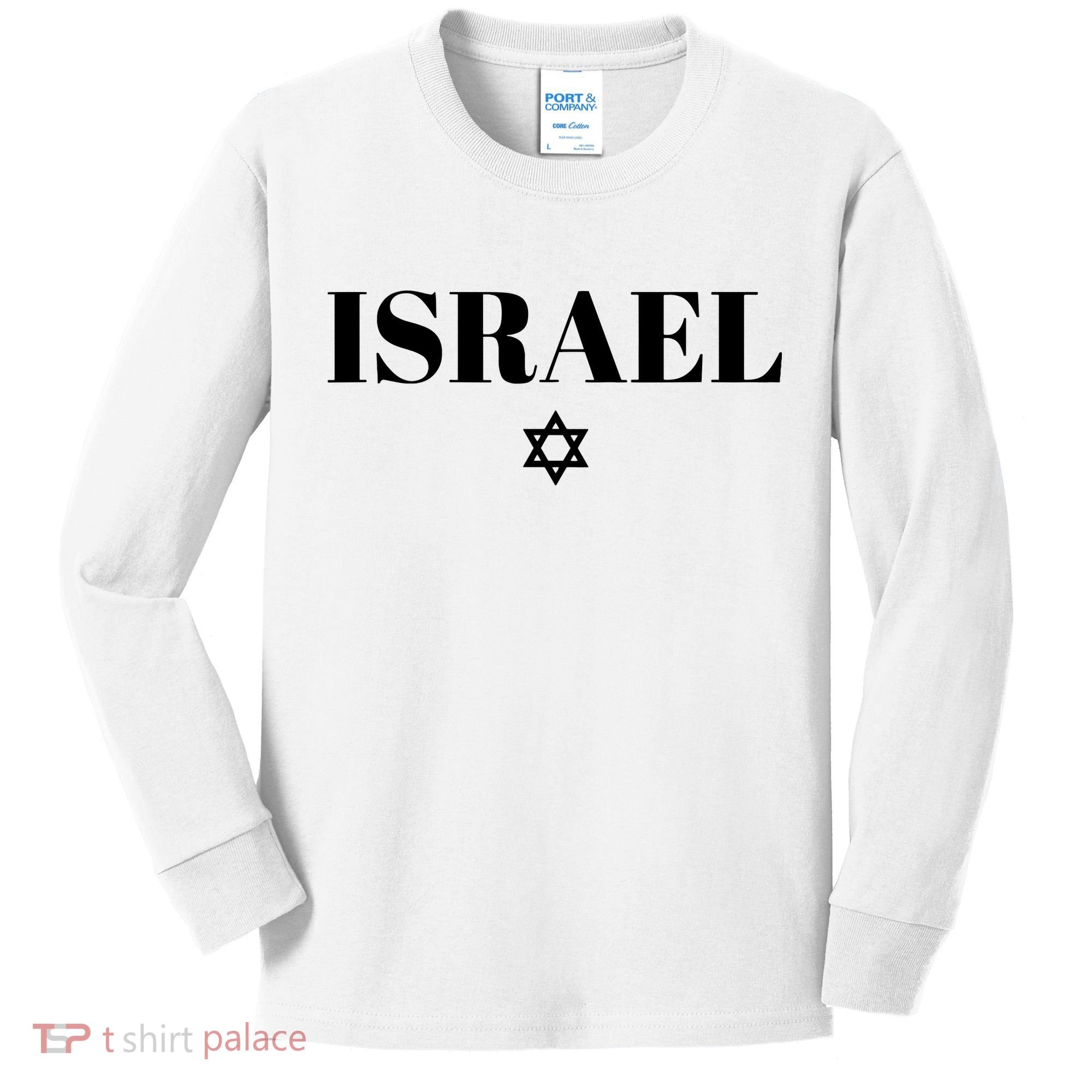 Israel Star Flag Blue Israel Kids Long Sleeve Shirt