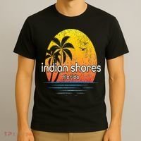 Indian Shores Fl Vintage Palm Tree Sunset T-Shirt thumb 3