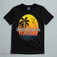 Indian Shores Fl Vintage Palm Tree Sunset T-Shirt thumb 5
