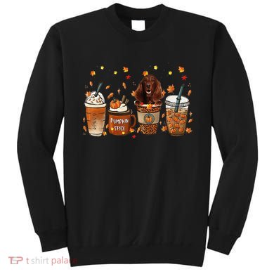 Irish Setter Fall Pumpkin Spice Latte Mug Sweatshirt
