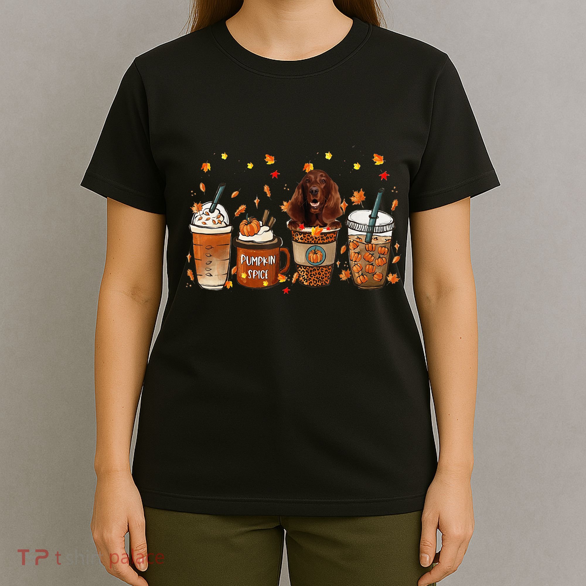 Irish Setter Fall Pumpkin Spice Latte Mug T-Shirt