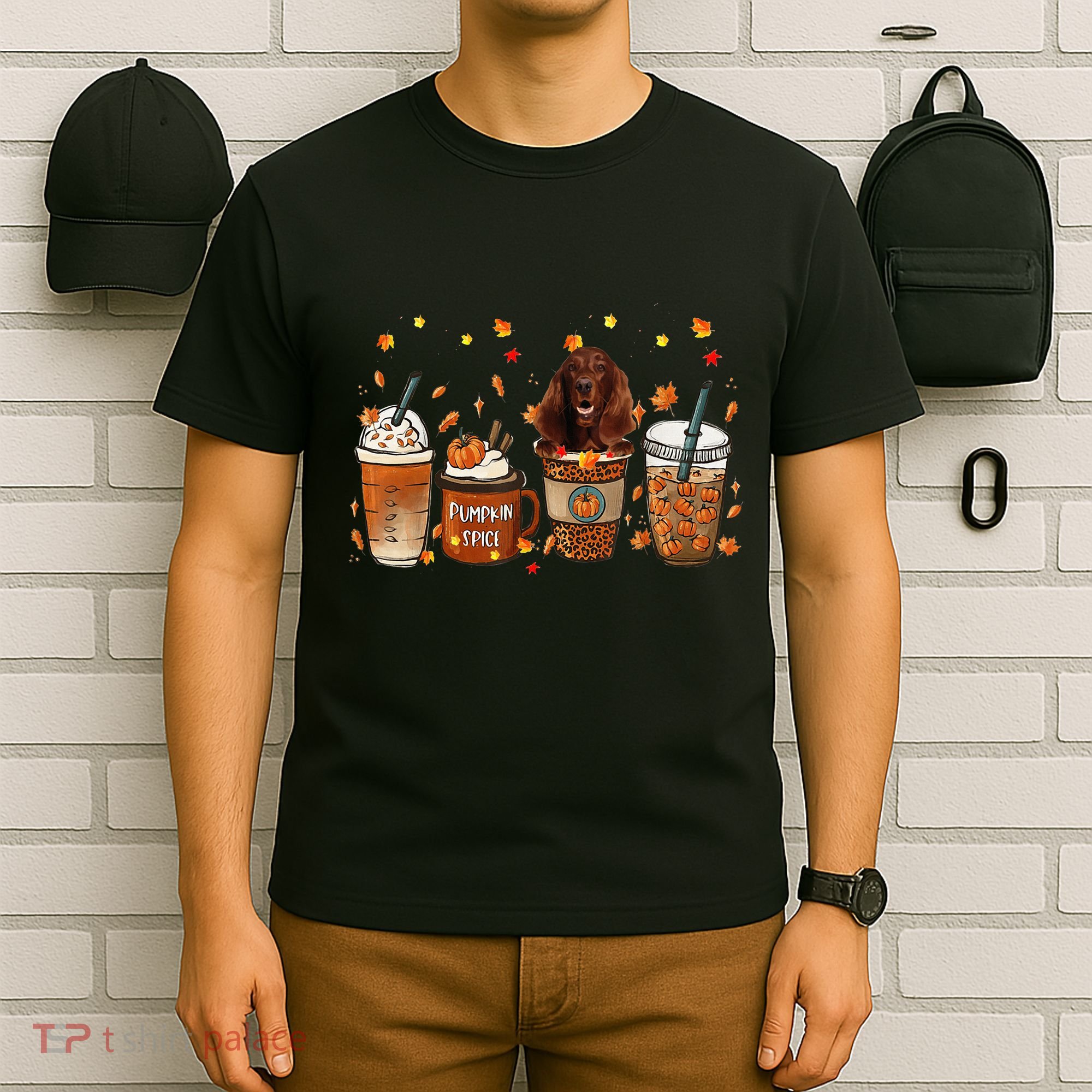 Irish Setter Fall Pumpkin Spice Latte Mug T-Shirt