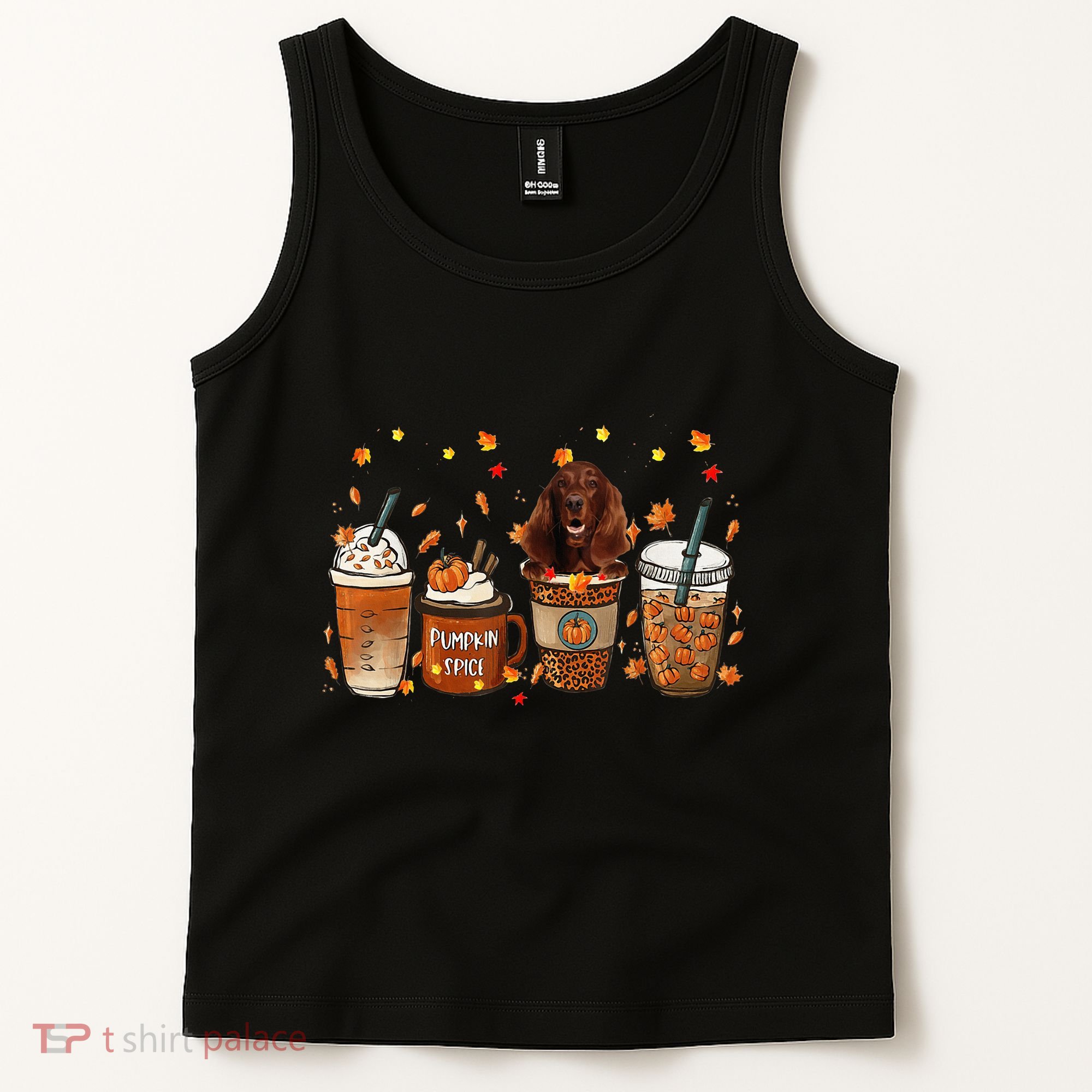 Irish Setter Fall Pumpkin Spice Latte Mug Tank Top