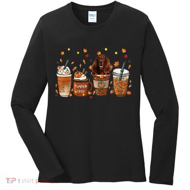 Irish Setter Fall Pumpkin Spice Latte Mug Women's Long Sleeve Shirt