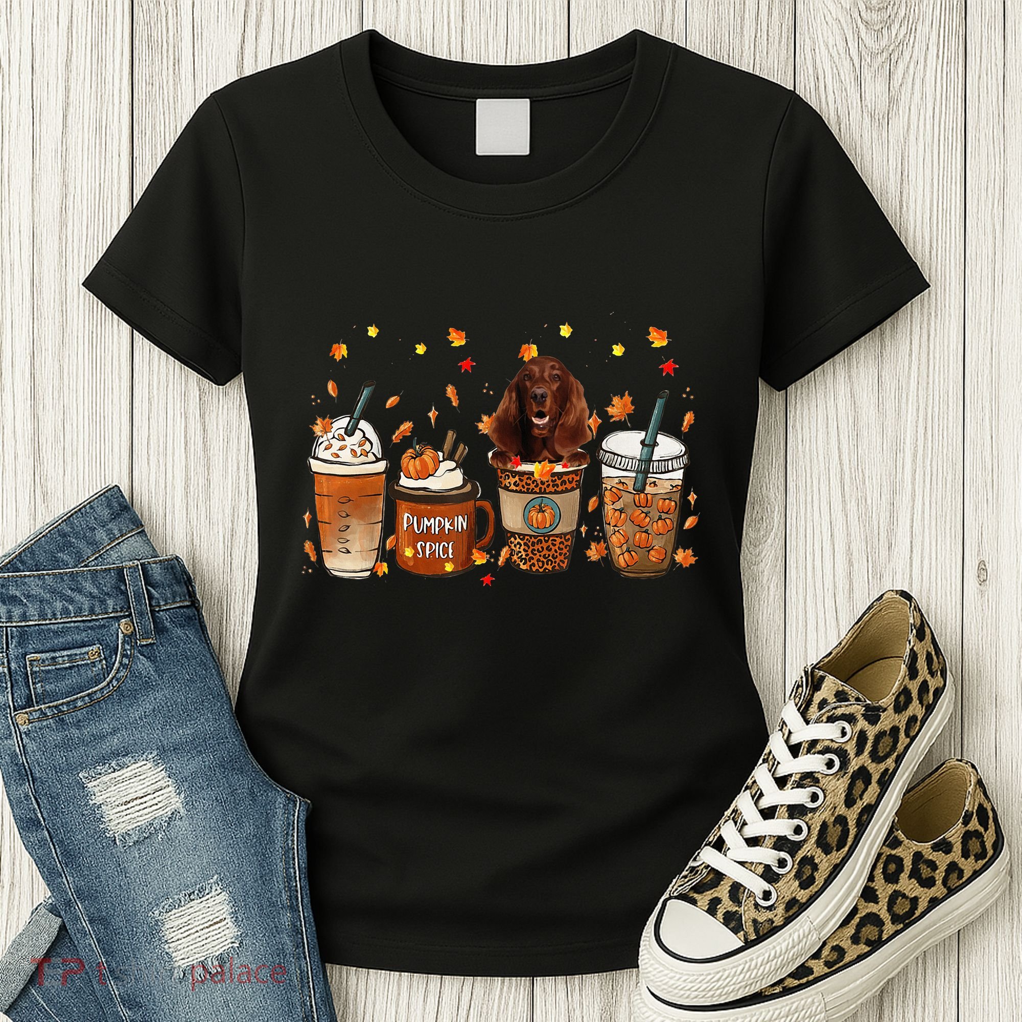 Irish Setter Fall Pumpkin Spice Latte Mug Women's T-Shirt