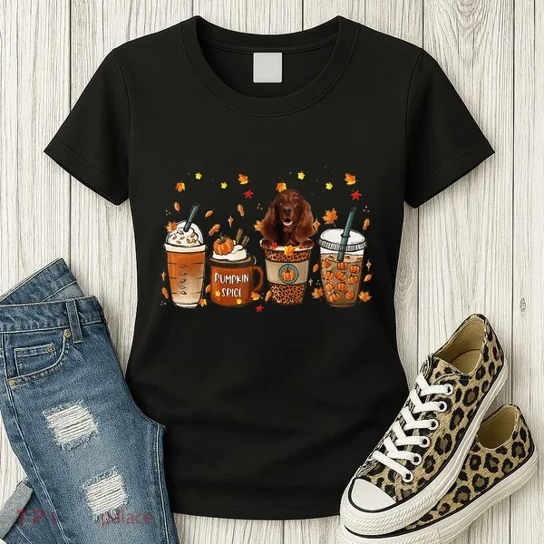 Irish Setter Fall Pumpkin Spice Latte Mug Women's T-Shirt