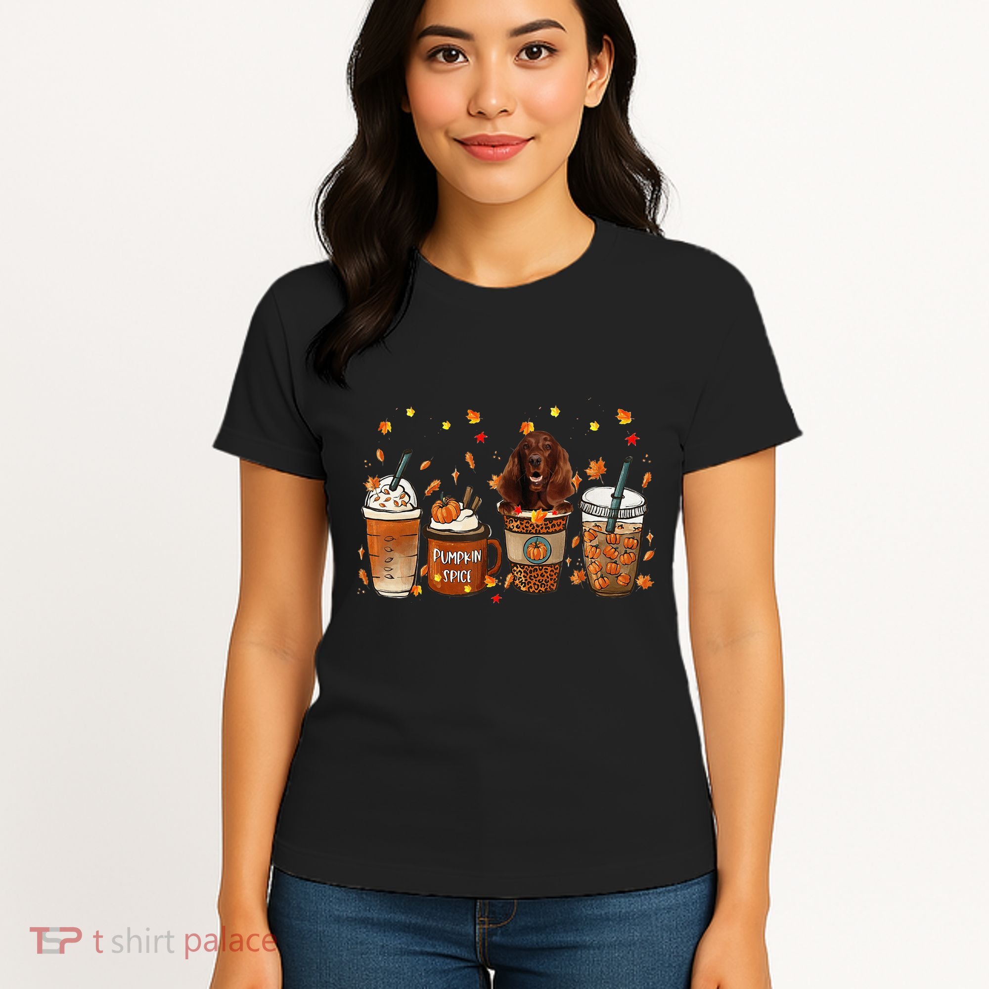 Irish Setter Fall Pumpkin Spice Latte Mug Women's T-Shirt