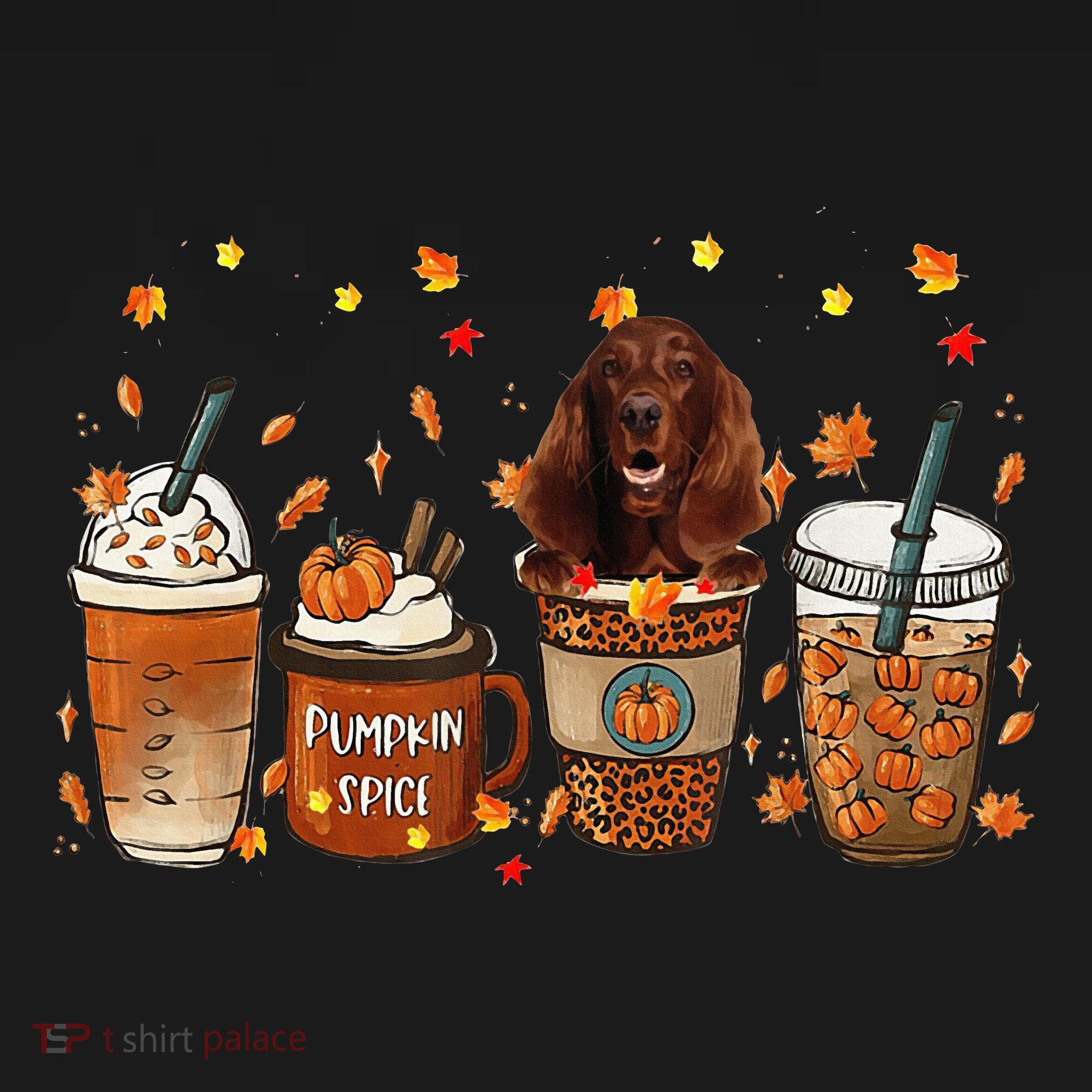 Irish Setter Fall Pumpkin Spice Latte Mug Women's T-Shirt