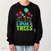 I Speak For Trees Earth Day Save Earth Inspiration Hippie Women's Sweatshirt thumb 0