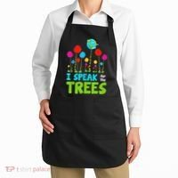 I Speak For Trees Earth Day Save Earth Inspiration Hippie Apron thumb 2