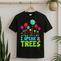 I Speak For Trees Earth Day Save Earth Inspiration Hippie T-Shirt thumb 2