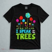 I Speak For Trees Earth Day Save Earth Inspiration Hippie T-Shirt thumb 5