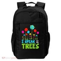 I Speak For Trees Earth Day Save Earth Inspiration Hippie Backpack thumb 0