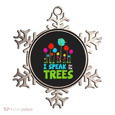 I Speak For Trees Earth Day Save Earth Inspiration Hippie Ornament