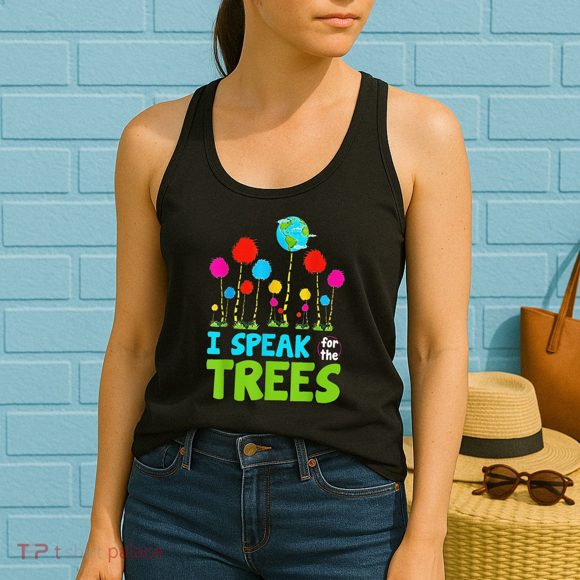 I Speak For Trees Earth Day Save Earth Inspiration Hippie Women's Tank Top